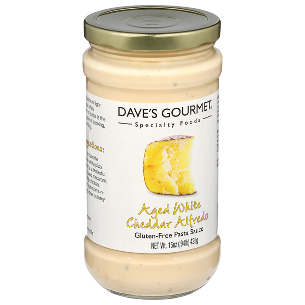 Dave's Gourmet Aged White Cheddar Alfredo Gluten Free Pasta Sauce