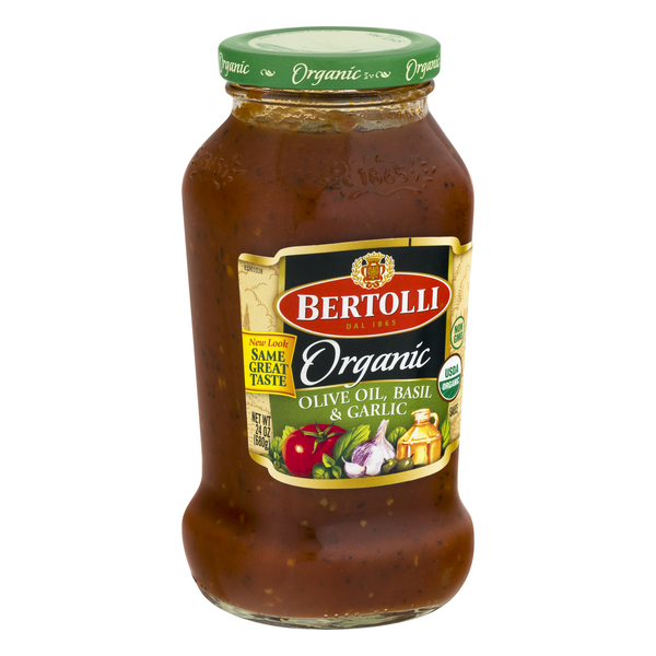 Bertolli Organic Olive Oil Basil Garlic Tomato Sauce Hy Vee