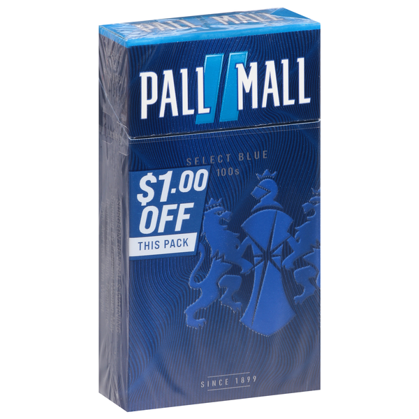 Pall Mall Cigarettes, Select Blue 100's