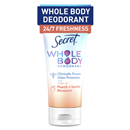 Secret Whole Body Deodorant, Peach + Vanilla Blossom