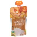 HappyBaby Baby Food, Organic, Squash, Pears & Apricots, Clearly Crafted, 2 (6+ Months)