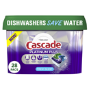 Cascade Platinum Plus Action Pacs Dishwasher Detergent, Fresh 28Ct