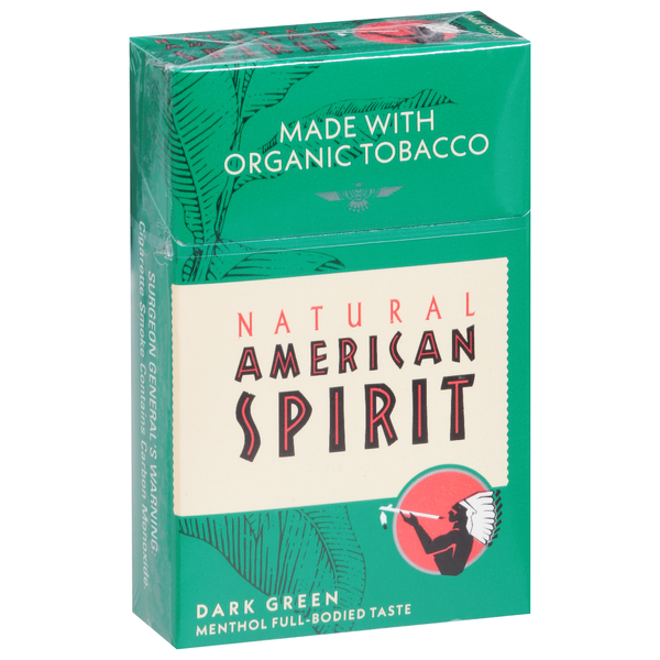 what size are american spirit cigarettes Natural American Spirit Cigarettes, Dark Green, Class A, Menthol