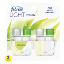 Febreze LIGHT PLUG Scented Oil Refills, Bamboo, 2-0.87 fl oz