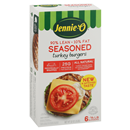 Jennie-O Turkey Burgers, Seasoned, 90% L/10% F, 6Ct