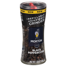 Morton Black Peppercorn, Refillable Adjustable Grinder