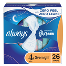 Always Infinity Size 4 Overnight  with Wings, Unscented