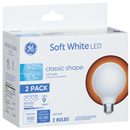 Ge Light Bulbs, Led, Classic Shape, Soft White, 5.5 Watts, 2 Pack