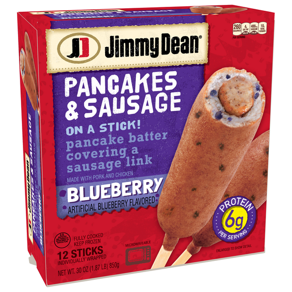 Jimmy Dean Pancakes & Sausage on a Stick Blueberry 12CT 30oz