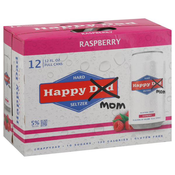 Happy Mom Hard Seltzer, Raspberry, 12Pk | Hy-Vee Aisles Online
