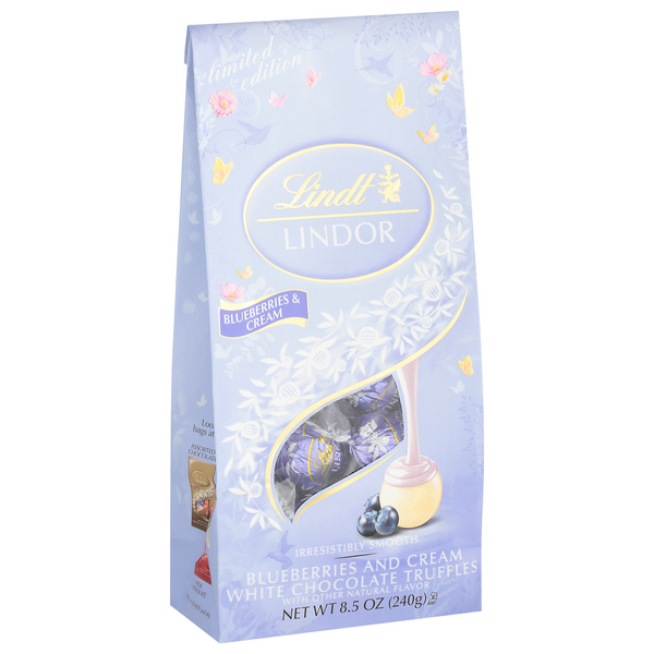 Lindt Lindor Blueberries & Cream White Chocolate Truffles 8.5 oz