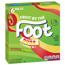 Fruit By the Foot Duos, Fruit Flavored Snacks, Watermelon & Lemonade, 6-0.75 oz Rolls