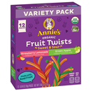Annie's Organic Fruit Twists,  Strawberry Lemonade/Green Apple, Sweet & Sour, 12-0.64 oz Packs