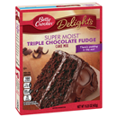 Betty Crocker Delights Super Moist Triple Chocolate Fudge Cake Mix