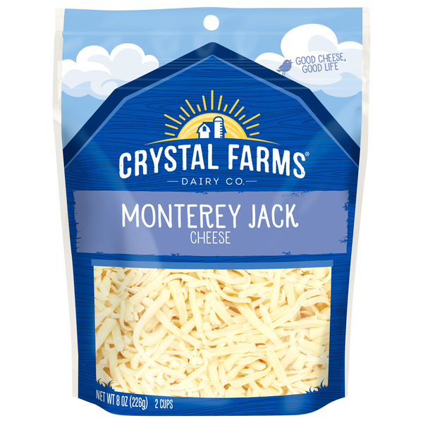 Crystal Farms Monterey Jack Shredded Cheese | Hy-Vee Aisles Online