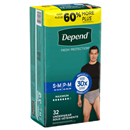 Depend Underwear for Men Maximum Absorbency S/M