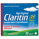 Claritin 24 Hour Non-Drowsy Indoor & Outdoor Allergies Tablets Antihistamine