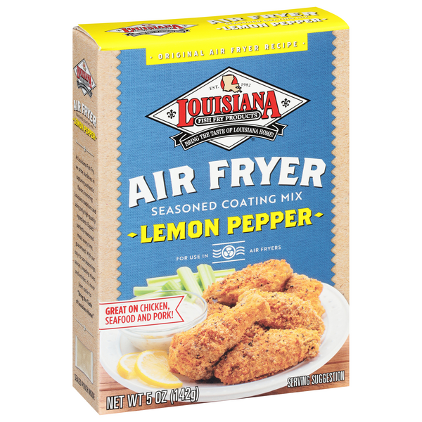 Louisiana Fish Fry Air Fryer, Lemon Pepper Coating Mix, 44 OFF