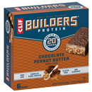 CLIF BUILDERS Chocolate Peanut Butter Protein Bar, 6-2.4 oz Bars