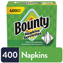 Bounty Paper Napkins, White, 400 Count