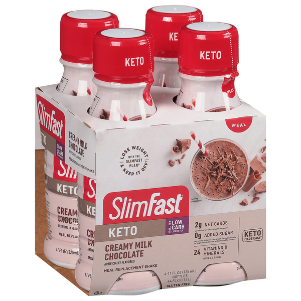  SlimFast Keto Meal Replacement Shake, Creamy Milk