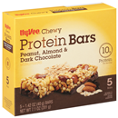 Hy-Vee Chewy Protein Bars Peanut, Almond, & Dark Chocolate 5-1.42 oz Bars