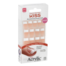 KISS Salon Acrylic French Square Medium Length Nails