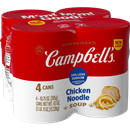 Campbell's 25% Less Sodium Chicken Noodle Soup, 4-10.75 oz Cans