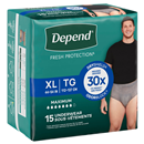 Depend Fit-Flex Underwear For Men, Maximum Absorbency, Xl, Gray