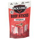 Jack Link's Beef Sticks, Original, 10-0.92 oz Sticks