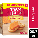 Town House Crackers, Oven Baked, Original, Family Size, 6 Stacks