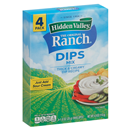 Hidden Valley Dips Mix, Ranch 4-1 oz Envelopes