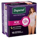 Depend For Women Night Defense Underwear Medium
