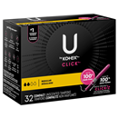 U by Kotex Click Compact Tampons, Regular Absorbency, Unscented