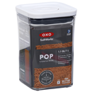 OXO POP 1.1qt Plastic Short Small Square Food Storage Container White.