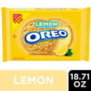 Oreo Lemon Creme Sandwich Cookies, Family Size, 18.71 Oz