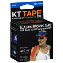 KT Tape Sports Tape, Blue, Original, 10" Precut