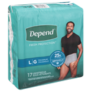 Depend For Men Fit-Flex Underwear, Maximum Absorbency, Large, Gray