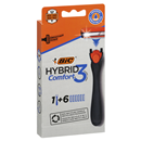 BIC Hybrid 3 Advance Handle with 6 Cartridges