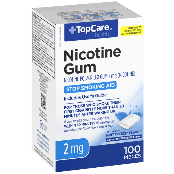 chewing gum stop smoking cigarettes NICORETTE Cessation giving you the choice to chew a second piece within the hour if you feel strong or frequent cravings Nicorette Fresh Mint Gum 2