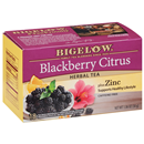 Bigelow Herbal Tea, Caffeine Free, Plus Zinc, Blackberry Citrus, Tea Bags 18 Count