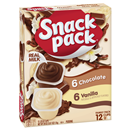 Snack Pack Vanilla/Chocolate Pudding Family Pack 12-3.25 oz Cups
