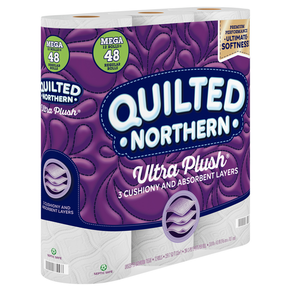 Quilted Northern Mega Rolls Ultra Plush 3-Ply Unscented Bathroom