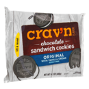 Crav'n Flavor Sandwich Cookies, Chocolate, Original With Vanilla Creme