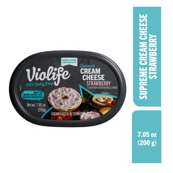 Violife Just like Cream Cheese Strawberry, Dairy-Free Vegan, 7.05