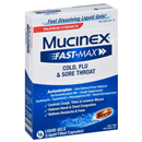 Mucinex Fast-Max Maximum Strength Cold, Flu & Sore Throat Liquid Gels