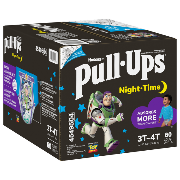 Huggies Pull-Ups Training Pants Disney Pixar Night-Time Boys 3T-4T