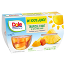 Dole Tropical Fruit In 100% Fruit Juice 4-4 oz Cups