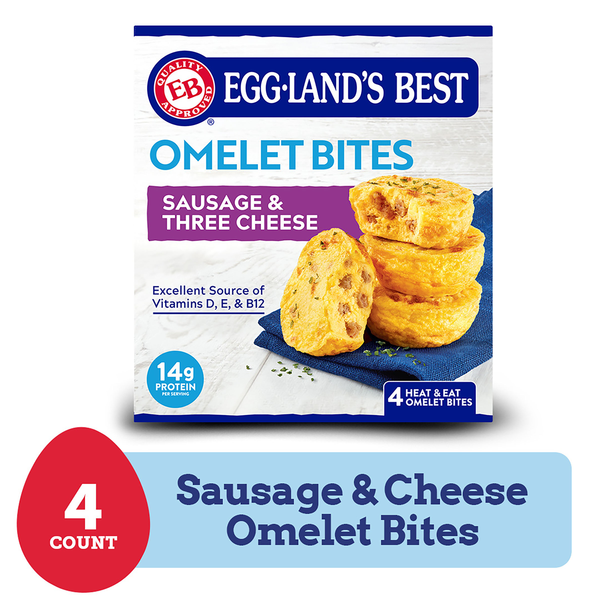 Eggland's Best Sausage & Three Cheese Egg Bites 4 - 2.1 oz | Hy