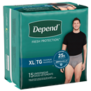 Depend Fit-Flex Underwear For Men, Maximum Absorbency, Xl, Gray